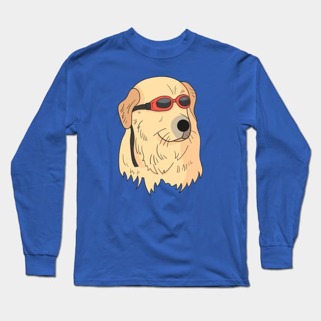 Swim goggles dog Long Sleeve T-Shirt by illuville